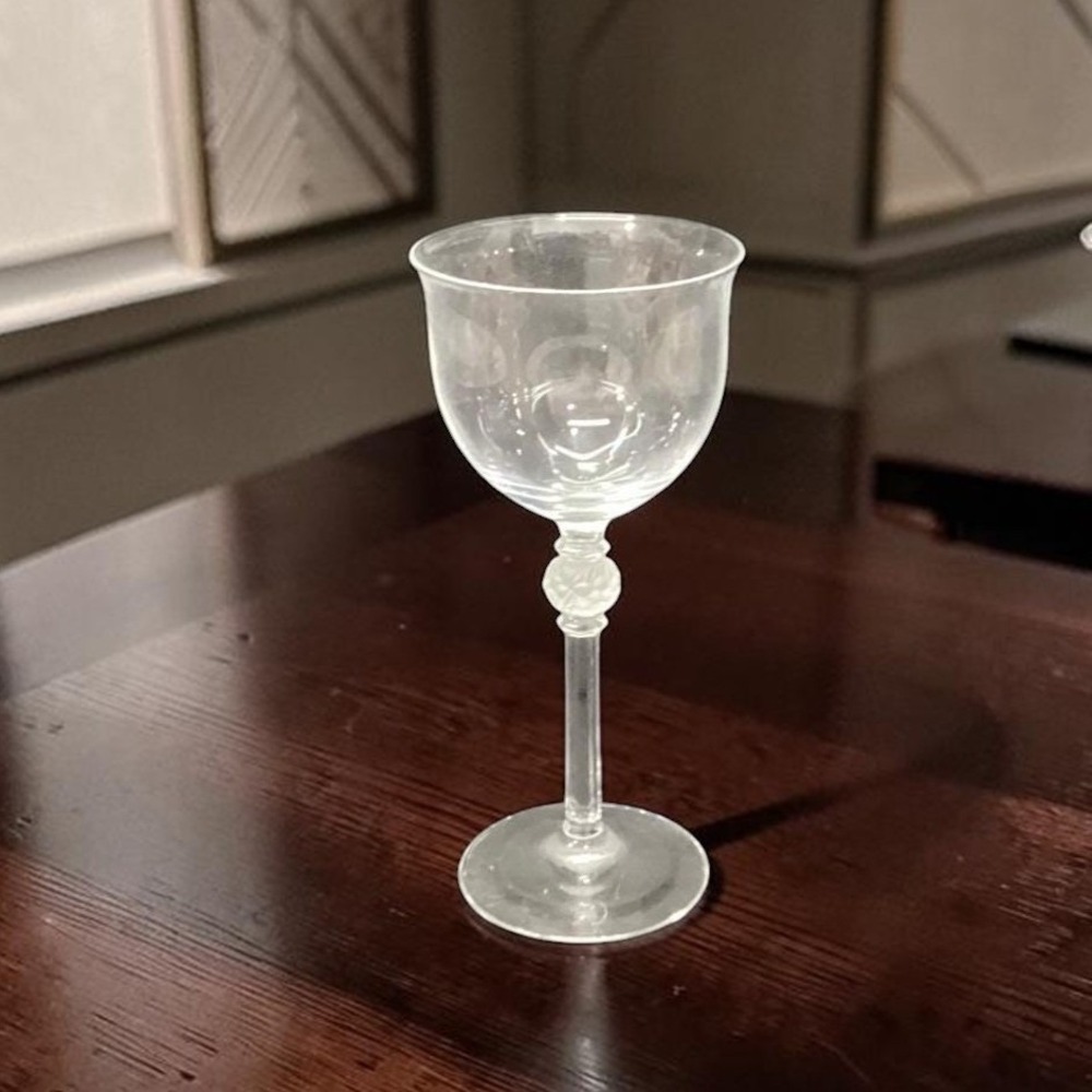 Mikasa Crystal Promises Wine Glass, Vtg Frosted Ball Stem, Replacement Stemware